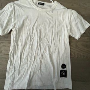 Departo Plain white T-shirt with embroidery